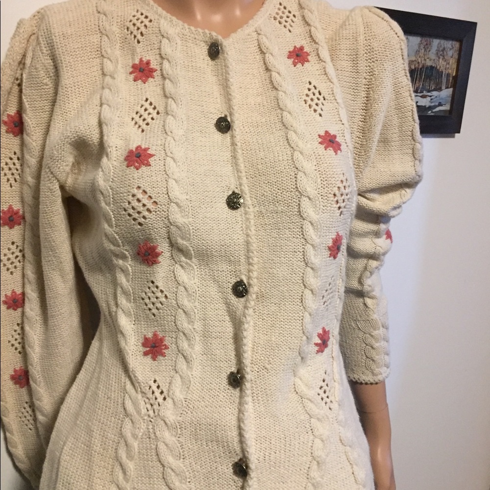 On hold for M 💎 Classy vintage 17.5”PTP Fair isle S light Aran Irish French Par… - Picture 2 of 15
